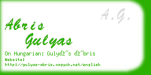 abris gulyas business card